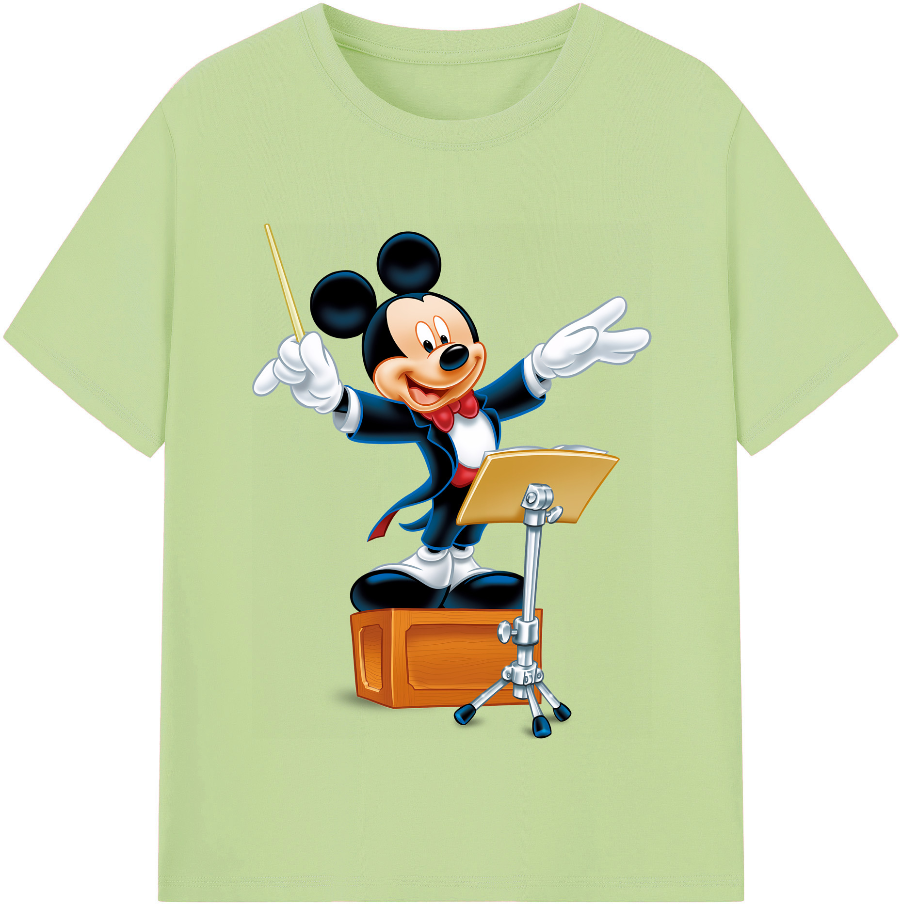 （画像用） ミッキーマウス Mickey Mouse 綿100％半袖Tシャツ（フロントプリント）